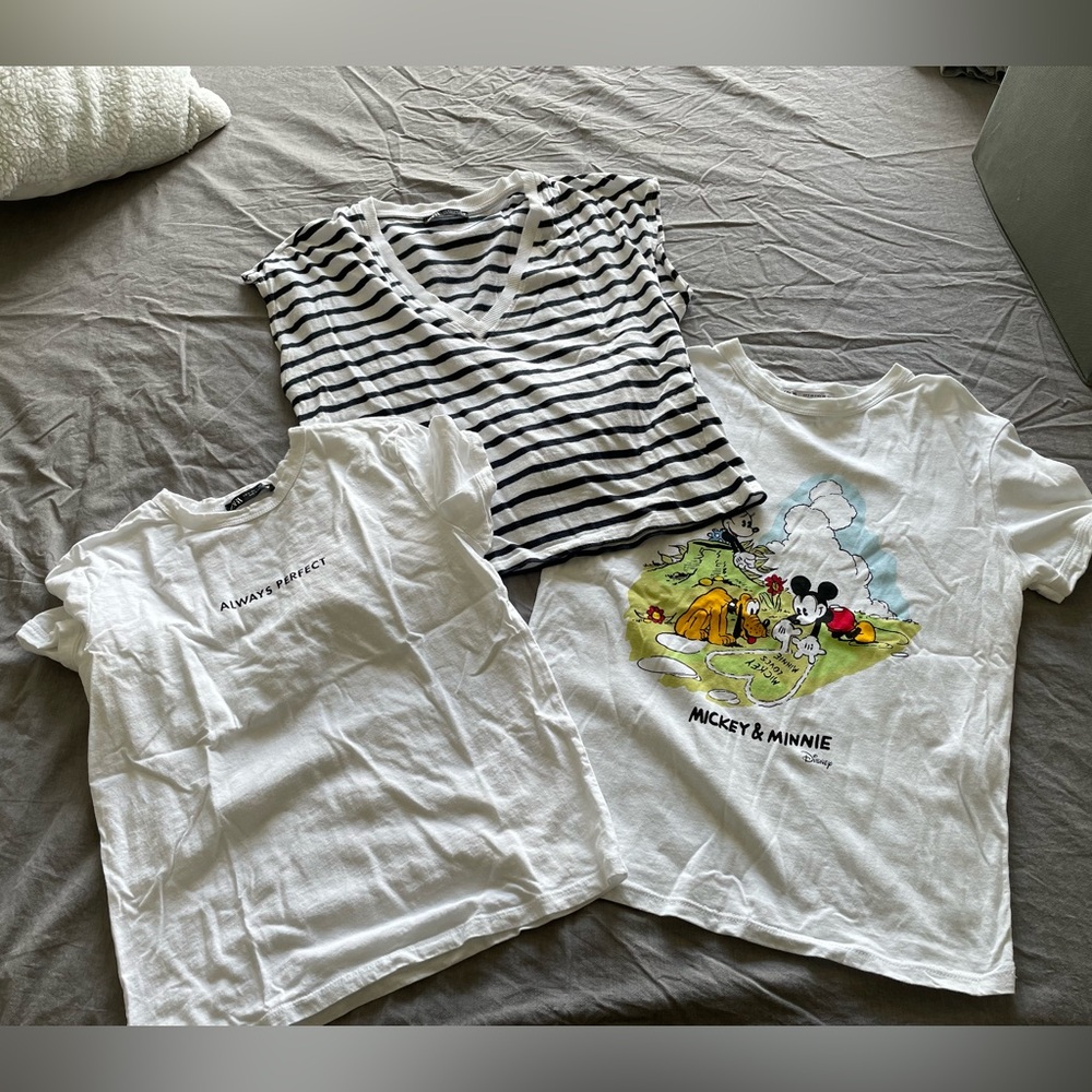 3 Zara t-shirts bundle